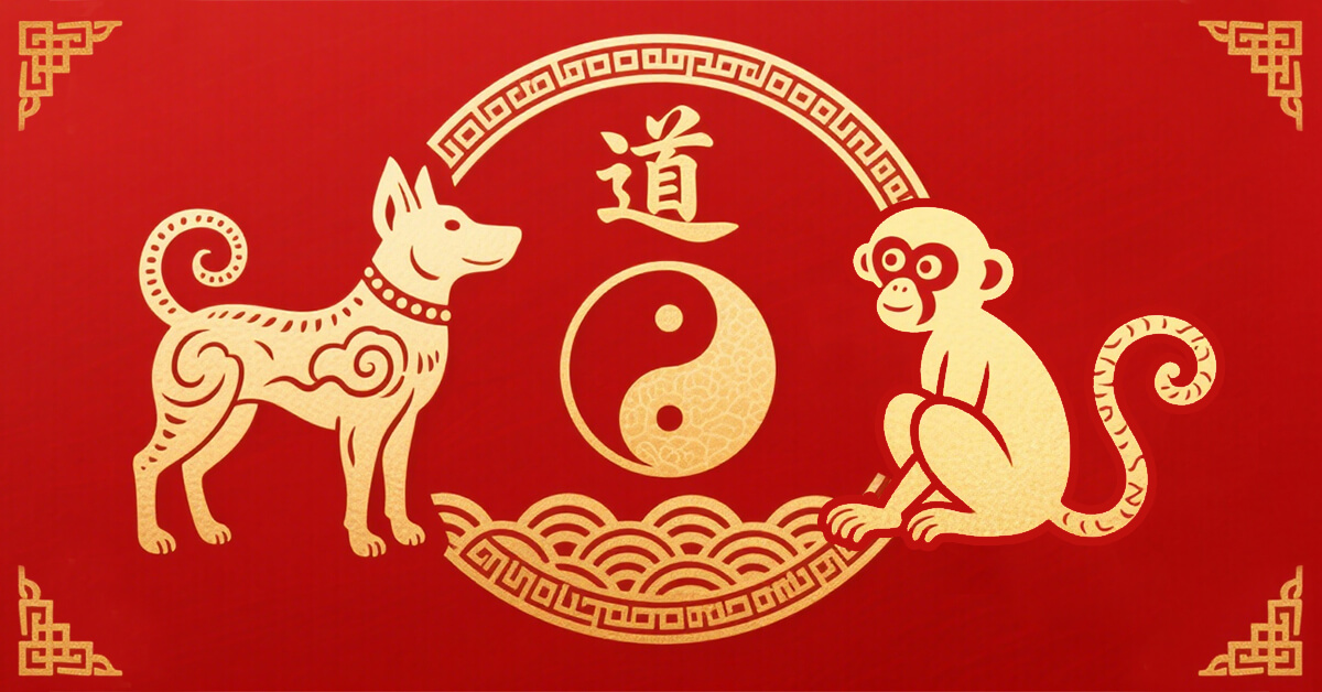 Dog and Monkey Compatibility Taoaura Talisman—Daoist-Blessed Chinese Zodiac Pair For Harmony And Adventure