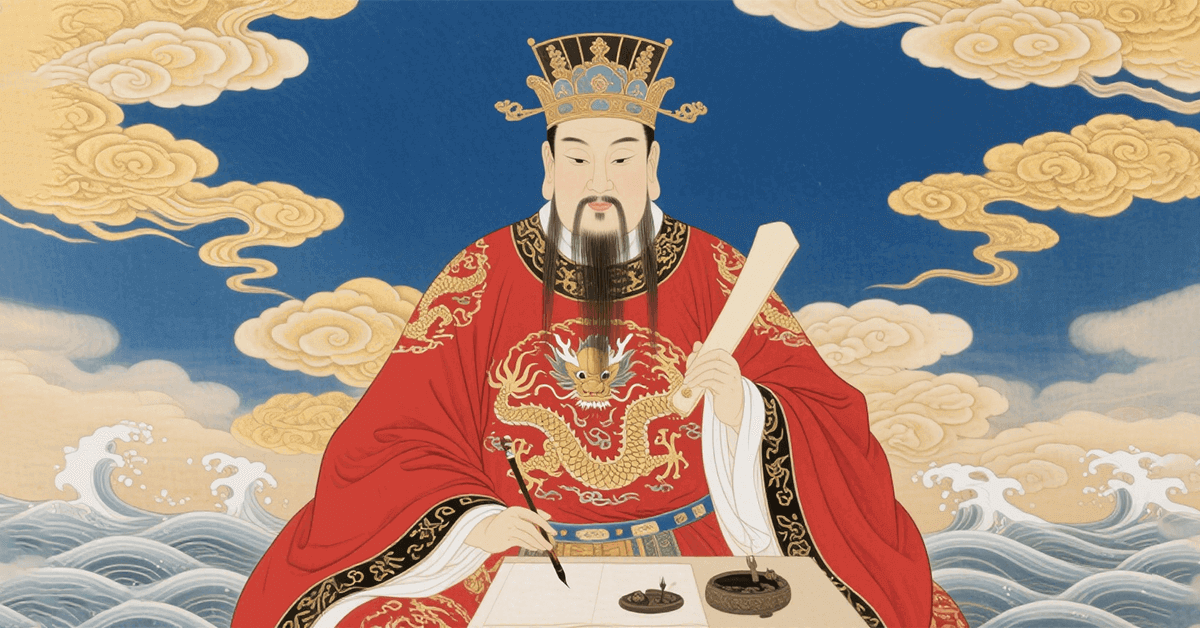 Caishen Wealth Deity statue on Taoaura altar - Activation ritual for powerful Daoist money talisman
